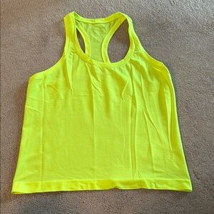 Lululemon Siftly 2.0 Neon Yellow Tank Top